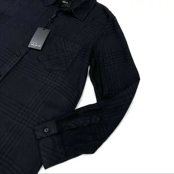 Rails Bianca Shirtdress In Charcoal Shadow Size XS NWT Front Button Long Sleeves - Picture 13 of 13